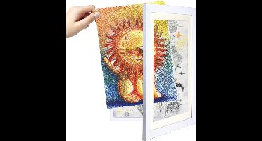 Core® Wissellijst Kindertekening - Fotolijst - Luxe fotolijst voor kindertekeningen - Wit - 36cm x 25cm x 3cm