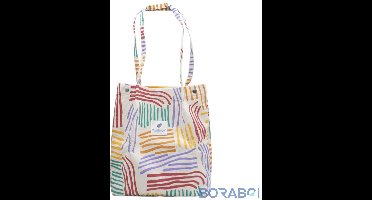 Grote Schoudertas - Kleurrijk Gestreept - 36x12x36 cm - Katoen