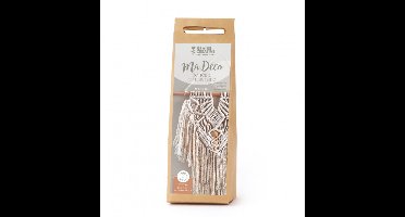 Graine Creative macramé set wanddecoratie bohemian ecru 30x45 cm DIY.