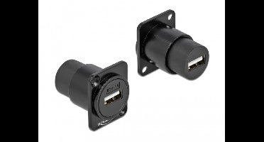 USB-A D-type module | USB2.0 | zwart