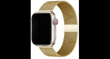 New Age Devi - Bandje geschikt voor Applewatch - Milanese Band - Goud 3840 MM Gesp Armband voor Series 1234567SE Apple Watch Horlogeband