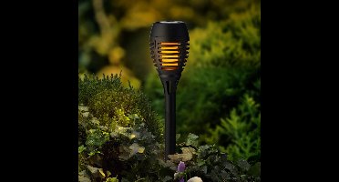 Kaemingk | Solar Fakkel Kunststof Vlameffect | Ø 7,5 x 27 cm