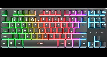 Trust GXT 831 Thado - Gaming Toetsenbord - TKL - RGB - Draadloos - QWERTY US - Zwart