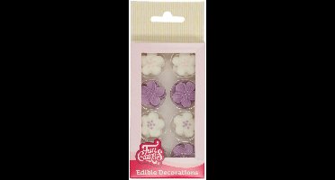FunCakes Suikerdecoraties - Bloesemmix Paars - 24 Stuks - Eetbare Taartdecoratie