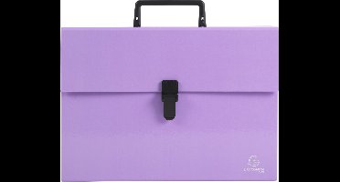 Exacompta 4x Sorteerkoffer met handvat 18 vakken Aquarel - Mauve - 56765E