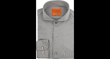 Suitable Sorona Overhemd Mid Grijs - Maat 42 - Heren - Overhemden Formeel