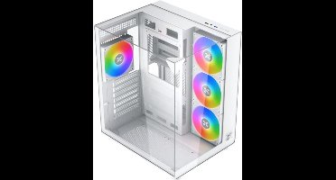 PC-behuizing zonder voeding - XIGMATEK - Aqua Compact Arctic - Cube - ATX-formaat - 4x120mm A-RGB inbegrepen - Wit