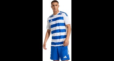adidas T-shirt Heren Hooped 26 Jersey Wit-Blauw - Maat M