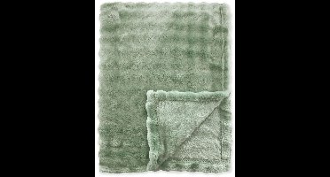 Byrklund Plaid Ribbed Comfort - 150x200 - 100% Polyester - Olijfgroen