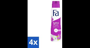 4 x Fa Deodorant Spray Violet Leaves Passion 150 ml - Deodorant - Anti-transpirant - Langdurige Bescherming - Violette Geur - Fa Purple Passion