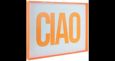Present Time Wanddecoratie Ciao Large - Oranje - 3x41x31cm - Modern