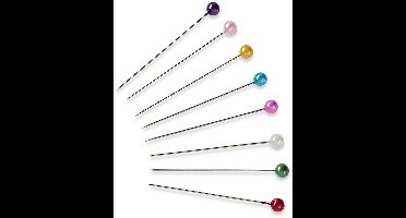 Parelkopspelden staal gehard 0,58 x 40 mm assorti kleuren 40 st.