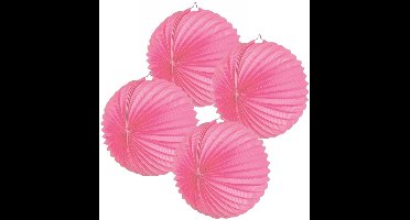 Boland Lampion - 10x - roze - D22 cm - papier - voor buiten - lampionnen - lampionnen feest