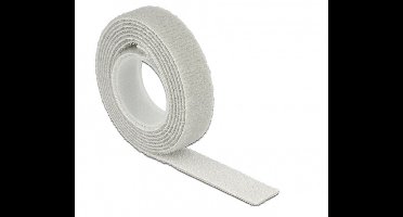 Klittenband rol 13mm / grijs (1 meter)