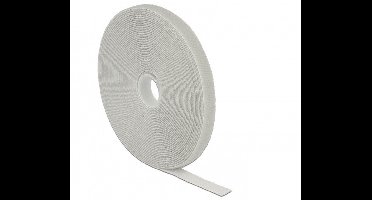 Klittenband rol 13mm / grijs (10 meter)