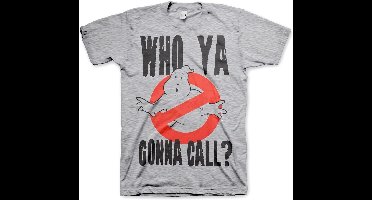 Ghostbusters Who Ya Gonna Call? T-Shirt Heather-Grey-S