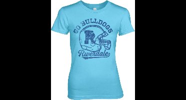 Riverdale Go Bulldogs Vintage Girly Tee Damen T-Shirt Skyblue-XL