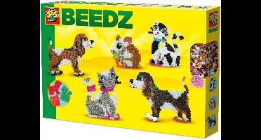 SES Creative - Beedz - Huisdieren - 2200 Strijkkralen met Grondplaten en Strijkvellen - Vanaf 5 Jaar