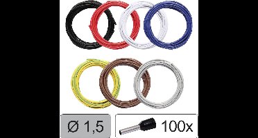 Quadrios 25CW116 Enkele ader LiFY 1.5 mm² Zwart, Rood, Wit, Blauw, Geel-groen, Bruin, Grijs 1 set(s)