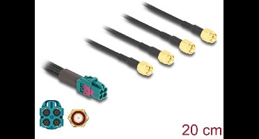 Delock Cable Mini FAKRA Z jack quad to 4 x SMA plug A-Type