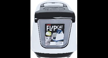 Moderna - Kattentoilet - Flip Cat large - Zwart/wit - 37x39x50 cm