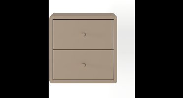 Zwevend Nachtkastje Borba - Hout - Taupe - 30 x 30 x 30 cm (BxHxD)