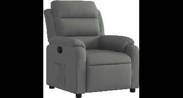 vidaXL - Relaxfauteuil - Donkergrijze - Stof