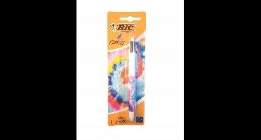 BIC 4-kleuren balpen, automatisch, tie-dye design