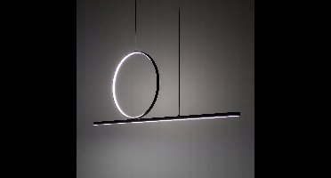 Nowodvorski LINEO LED zwarte hanglamp 115cm boven tafel of eiland