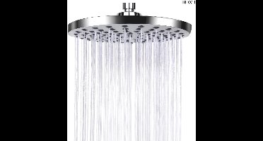 RFWR® Ronde hogedruk douchekop 25,4 cm - Antikalk en roestvrij staal - 360° draaibaar