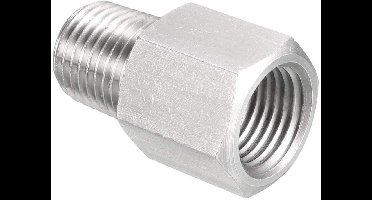 Verloopbuisadapter 1/4 NPT naar 1/4 G stopcontact roestvrij staal - Universeel inzetbaar - Duurzaam materiaal