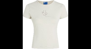 Karl Lagerfeld Studded Slim Fit T-shirt Beige S Vrouw