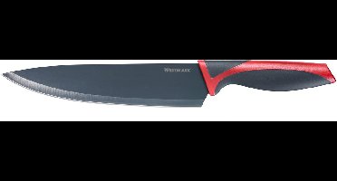 Westmark Koksmes, lemmetlengte 20 cm, breed lemmet, met mesbeschermer, roestvrij staal/kunststof, antraciet/rood, 14542270