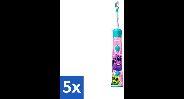 5 x Philips Sonicare - Elektrische Tandenborstel - For Kids - Blauw - Inclusief Extra Opzetborstel - HX6322/04 - Elektrische Tandenborstel Voor Kinderen - Kinderpoetsen - Speelse Tandenborstel - Interaktieve App - Beloningssysteem