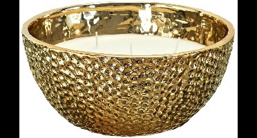 Home Deco Factory Geurkaars Amber - goud - D21 cm - 25 branduren - 5 lonten - sierkaars