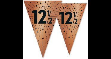 3x Vlaggenlijn koper 12,5 jaar jubileum 10 meter 2 zijdig bedrukt - Signature Years - Verjaardag Feestje Vlag Vlaggen Versiering Slinger Feestdecoratie Decoratie