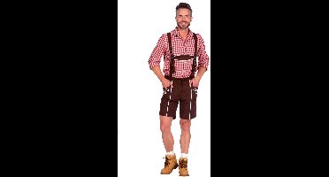Drie Twee Een Zoepen Lederhose Bruin Man