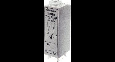 Finder 85.02.0.012.0000 85.02.0.012.0000 Tijdrelais 12 V DC/AC 1 stuk(s) Tijdsduur: 0.05 - 360000 s 2x wisselcontact