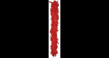 Boland Kerst boa - veren - rood - 180 cm - 80 gram - kerstboomversiering - kerstslinger - kerstboa