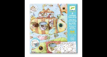 Djeco houten speelgoed Le voyage de Malo - kleurrijk educatief speelgoed.