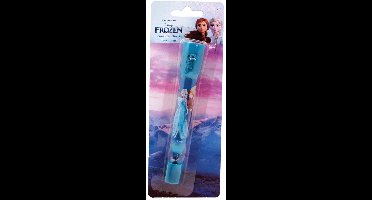 Disney Frozen kinder zaklamp/leeslamp met pen - blauw - kunststof - 12 x 2 cm