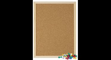Gerimport Kantoor Prikbord - 60 x 40 cm - inclusief 25x punt punaises - Thuis / Keuken - Memobord