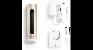 Netatmo Slimme Binnencamera met muurbevestiging, WIFI, Bewegingsdetectie, Nachtzicht, FHD 1080p, MicroSD-kaart, Zonder Abonnement, Alexa/Google/Apple, NSC-AMZ