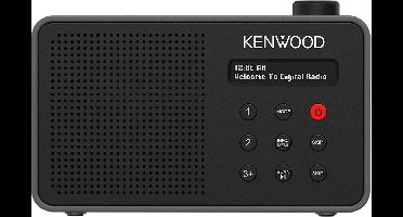 Kenwood CR-M25DAB Draagbare DAB+ radio met automatische veiligheidswaarschuwingsfunctie - Zwart