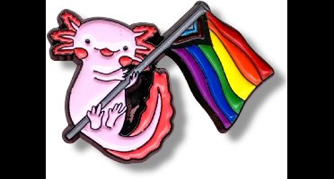 Axolotl Regenboog Vlag Pin – Metalen Speldje | Kinky Pleasure