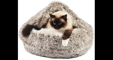 Croci kattenmand iglo gemeleerd beige / wit