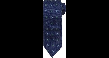 Suitable Stropdas Zijde Bloem Donkerblauw (navy) - Bloem - Heren das