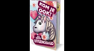Interstat -  Uitnodigingskaarten - Eenhoorn emoji - 6st.