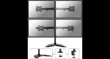 Neomounts NM-D335D4BLACK monitorarm - t/m 27" - zwart