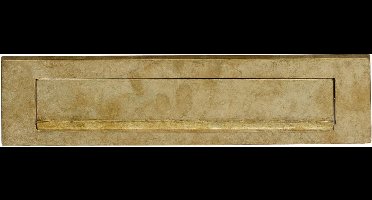 Intersteel Brievenbus met klep/regenrand messing getrommeld